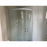 BÜROCONTAINER 6,00 X 2,40 M MIT TOILETTE, DUSCHE UND KÜCHE